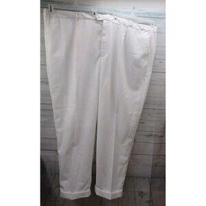 Bagazio Mens White Dress Pants Sz 60X33 Pleated Cuffed NWT